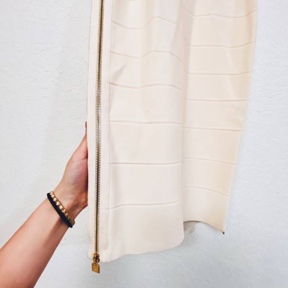 Herve Leger LORELEI Manila Off White Bandage Dress - Picture 6 of 8